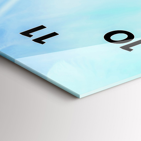 Vertical wall clock Colorful feathers