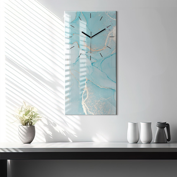 Vertical wall clock Decorative marble