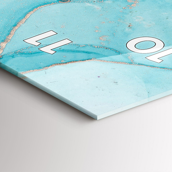 Vertical wall clock Decorative marble