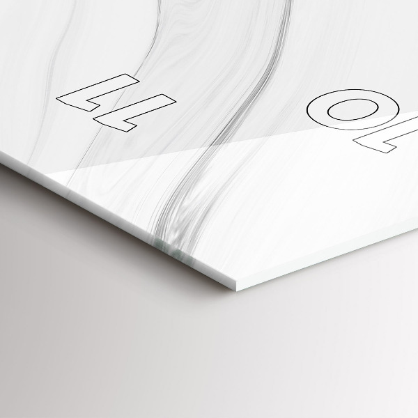 Vertical wall clock Decorative marble