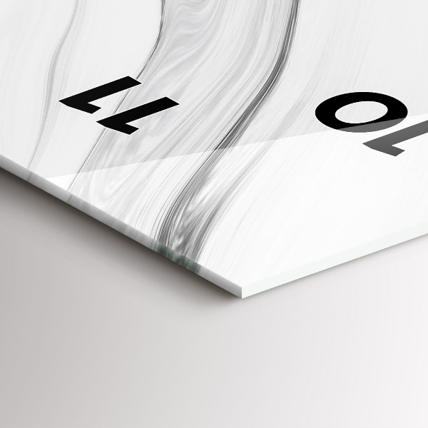 Vertical wall clock Decorative marble