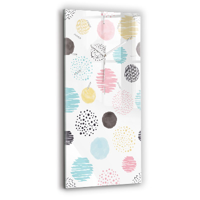 Vertical wall clock Geometric pattern