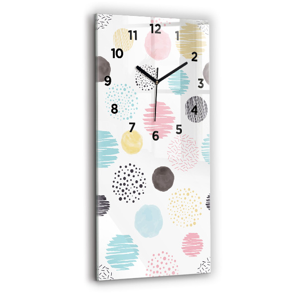 Vertical wall clock Geometric pattern