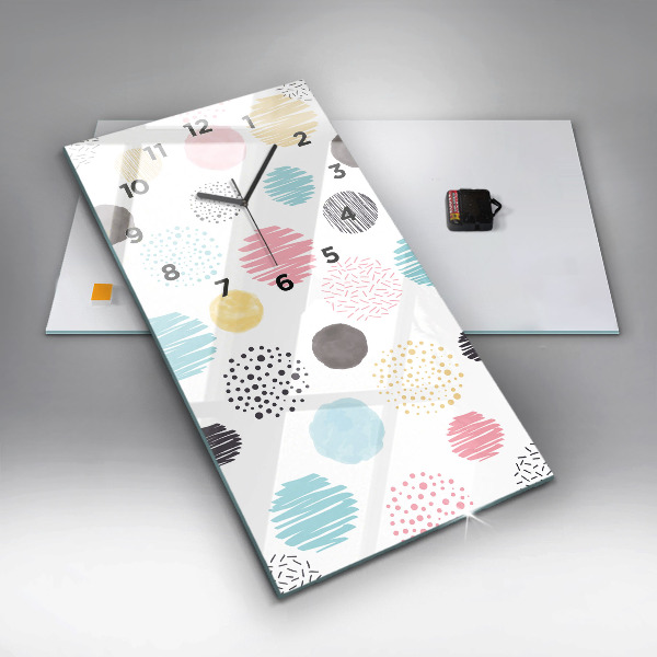 Vertical wall clock Geometric pattern