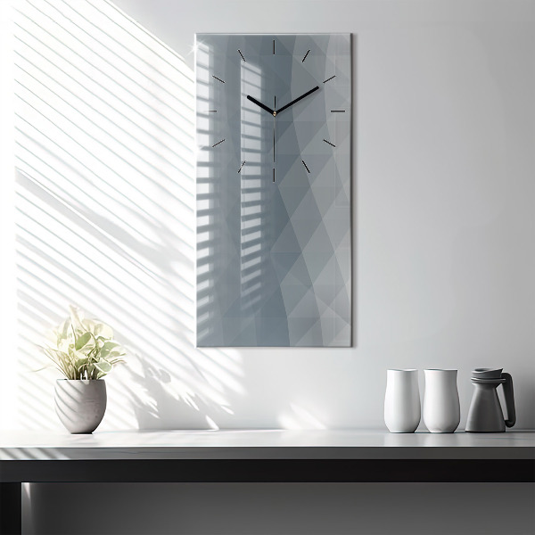 Vertical wall clock Gray abstraction