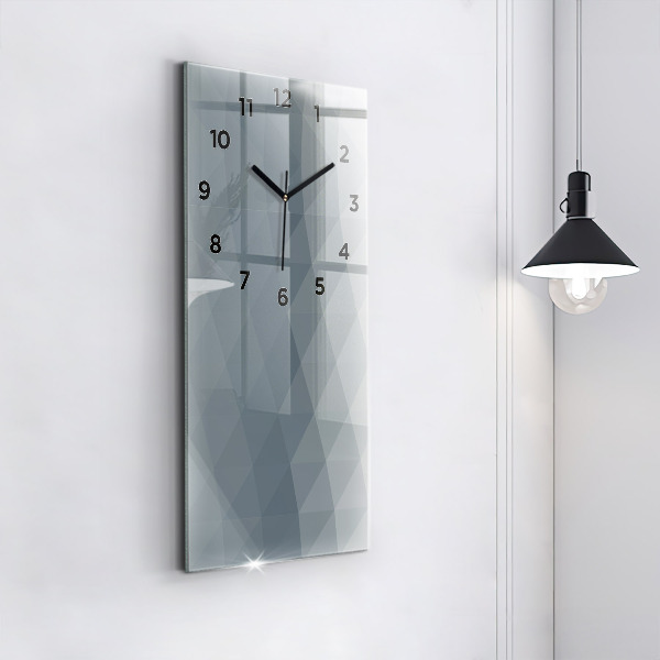 Vertical wall clock Gray abstraction
