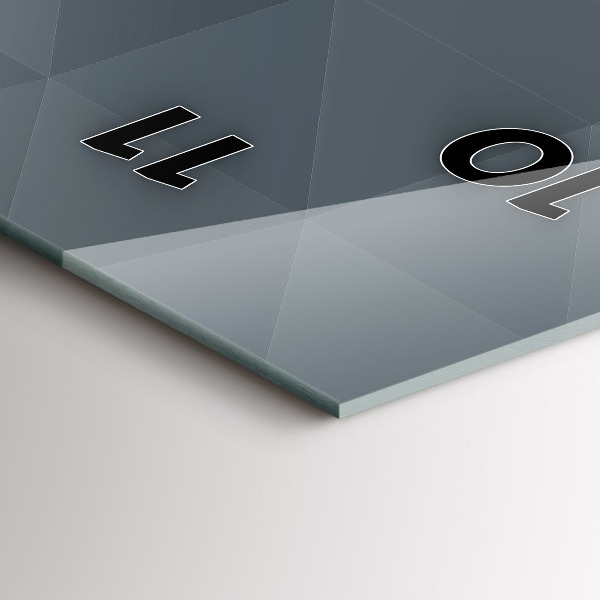 Vertical wall clock Gray abstraction