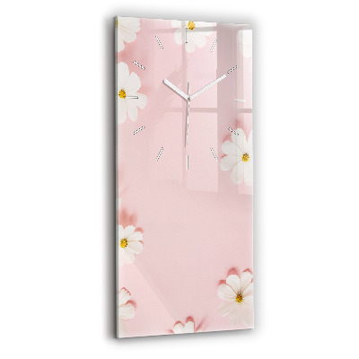 Vertical wall clock Daisy flowers