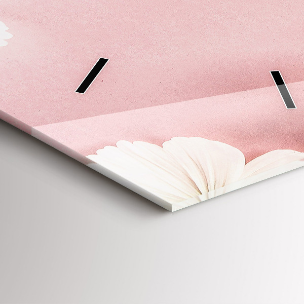 Vertical wall clock Daisy flowers