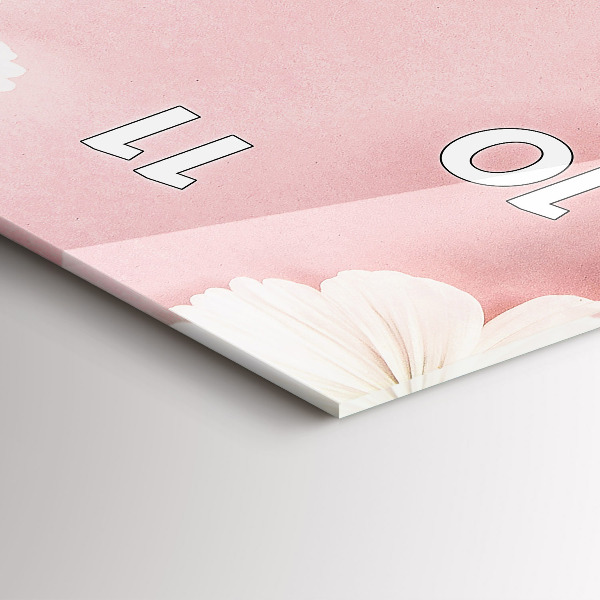 Vertical wall clock Daisy flowers