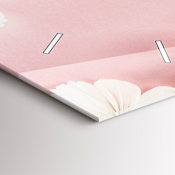 Vertical wall clock Daisy flowers