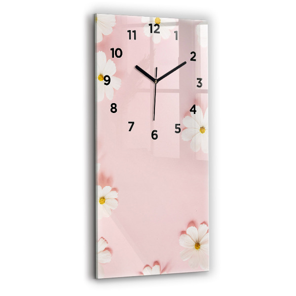 Vertical wall clock Daisy flowers
