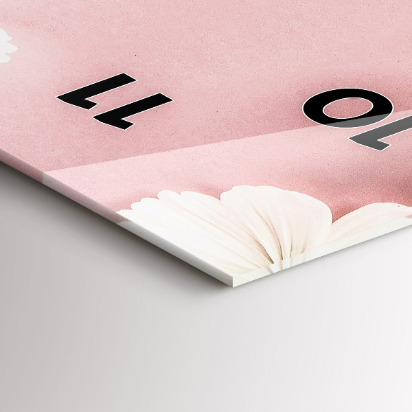 Vertical wall clock Daisy flowers