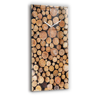 Vertical wall clock Tree rings