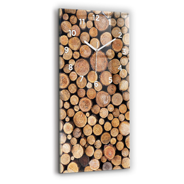 Vertical wall clock Tree rings