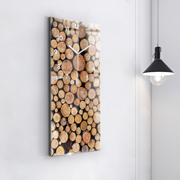 Vertical wall clock Tree rings