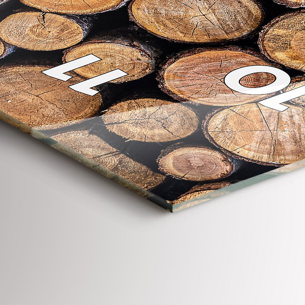 Vertical wall clock Tree rings