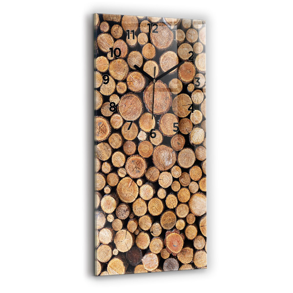 Vertical wall clock Tree rings