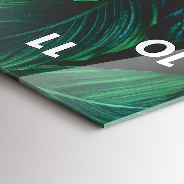 Vertical wall clock Nature leaves