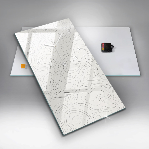 Vertical wall clock Abstraction spots