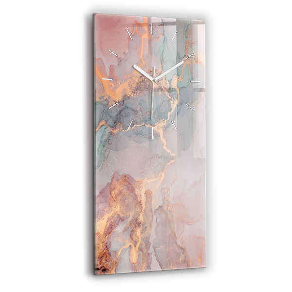 Vertical wall clock Marble texture