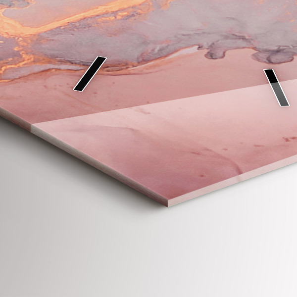 Vertical wall clock Marble texture