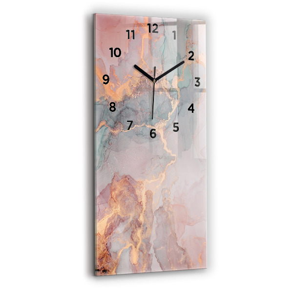 Vertical wall clock Marble texture