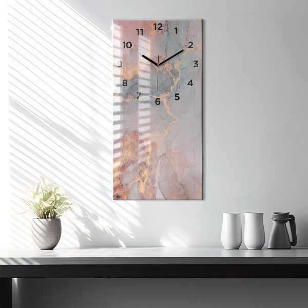Vertical wall clock Marble texture