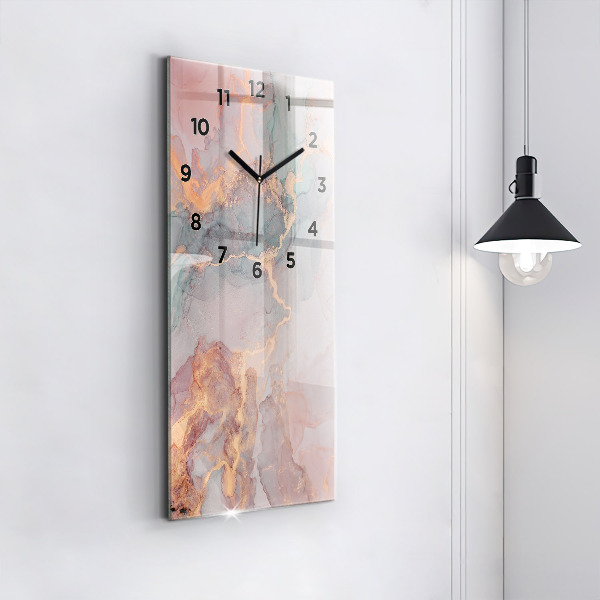 Vertical wall clock Marble texture