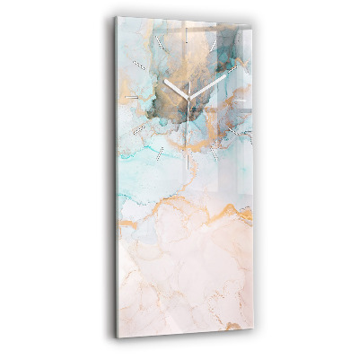 Vertical wall clock Abstract painting
