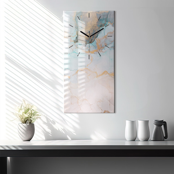 Vertical wall clock Abstract painting