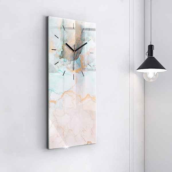 Vertical wall clock Abstract painting