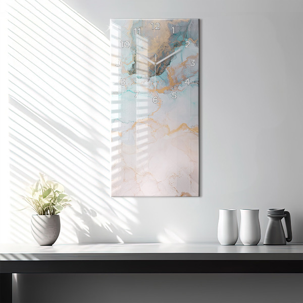Vertical wall clock Abstract painting