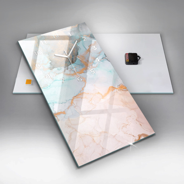 Vertical wall clock Abstract painting