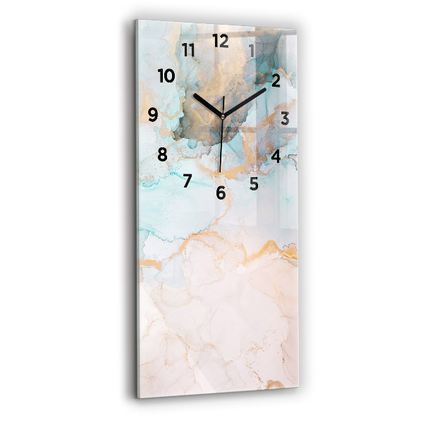 Vertical wall clock Abstract painting