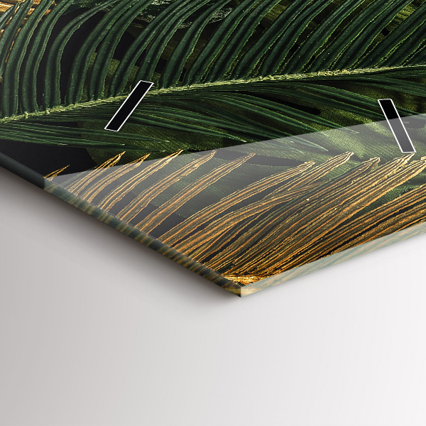 Vertical wall clock Jungle leaves