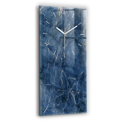 Vertical wall clock Blue marble texture