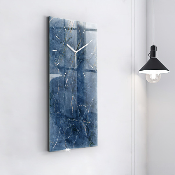 Vertical wall clock Blue marble texture