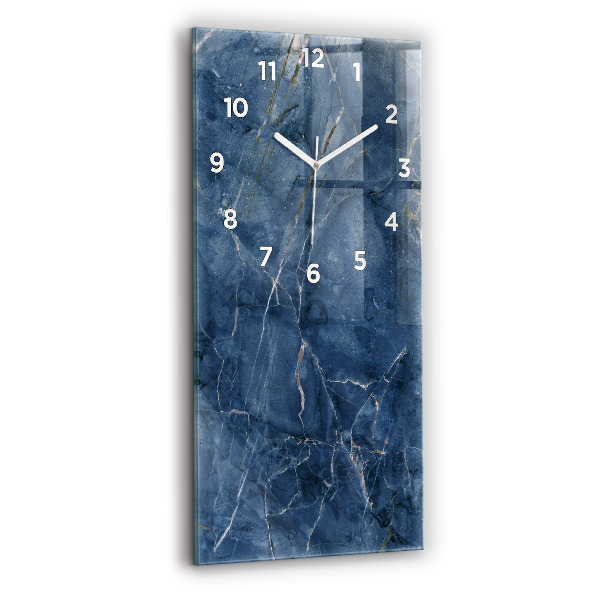 Vertical wall clock Blue marble texture
