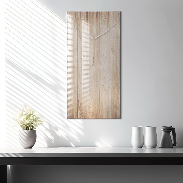 Vertical wall clock Wooden texture