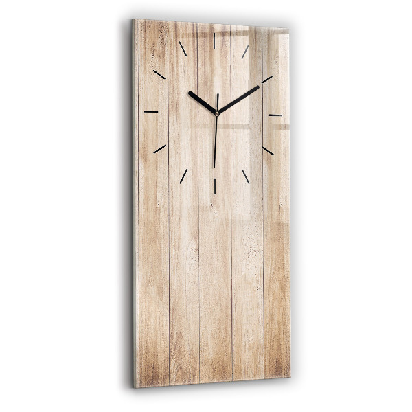 Vertical wall clock Wooden texture