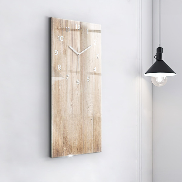 Vertical wall clock Wooden texture
