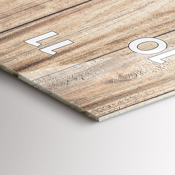 Vertical wall clock Wooden texture