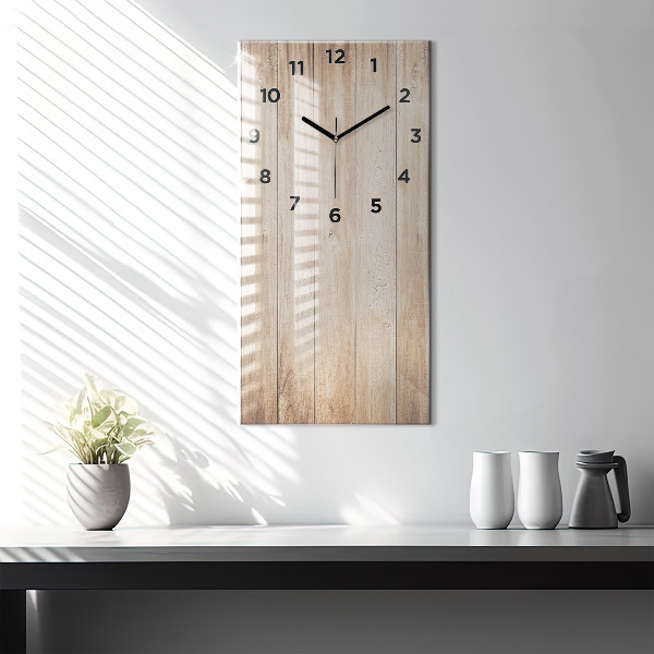 Vertical wall clock Wooden texture