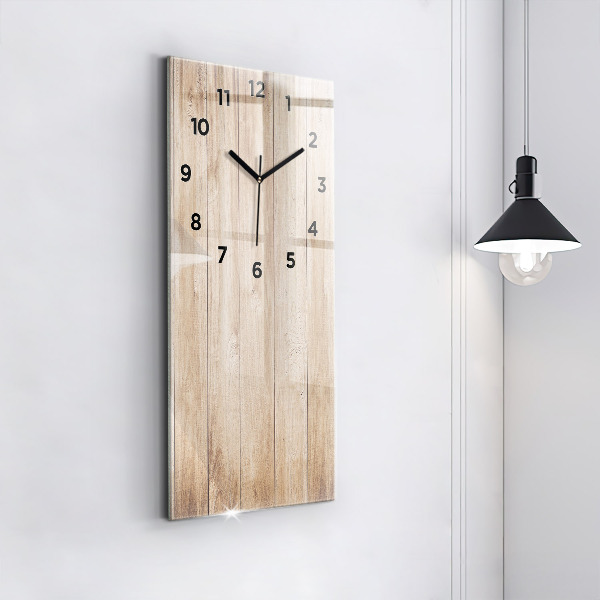 Vertical wall clock Wooden texture