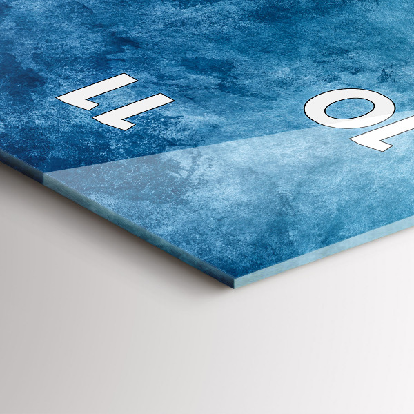 Vertical wall clock Abstraction water