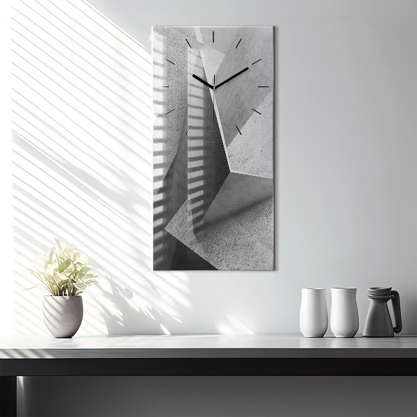 Vertical wall clock Abstraction triangles