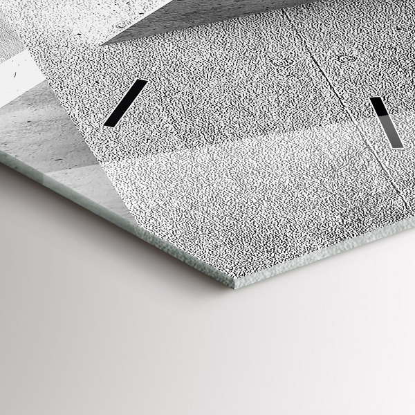 Vertical wall clock Abstraction triangles