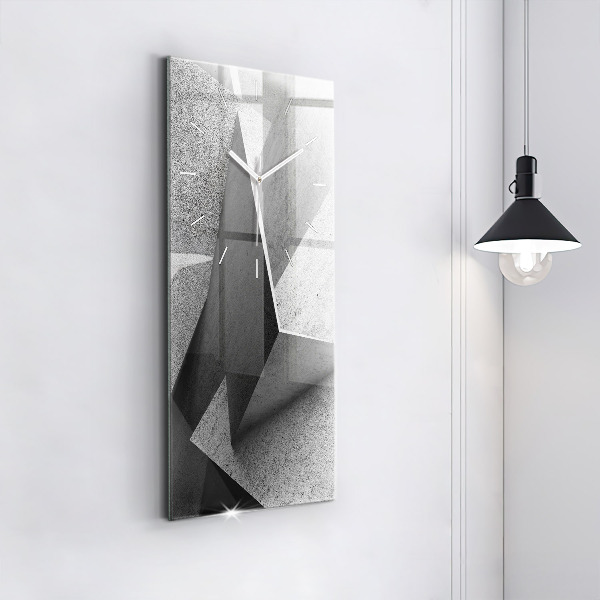 Vertical wall clock Abstraction triangles