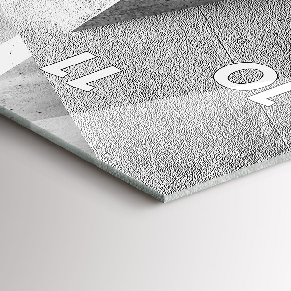 Vertical wall clock Abstraction triangles